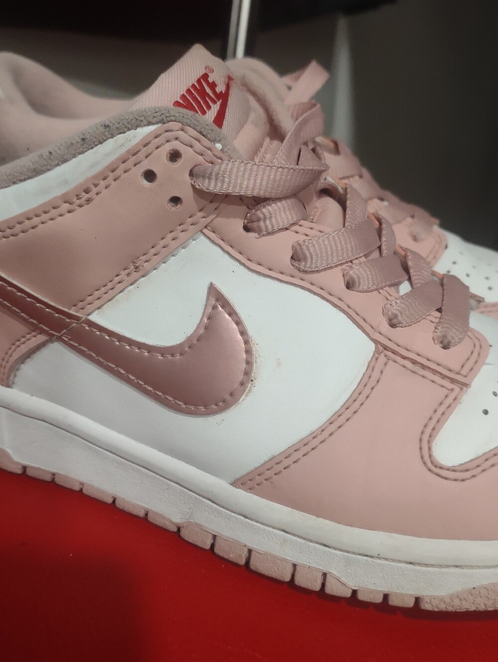 Nike Women's Air Force Pink and White Low-Top Sneakers